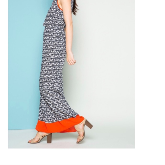 NWT THML Embroidered Printed Sleeveless Maxi Dress - Picture 3 of 4